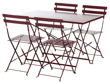 Creative Living Tisch-Set Bloom 5-teilig Bordeauxrot